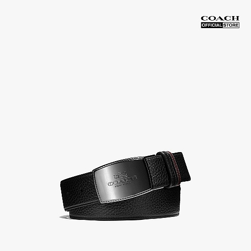 Stitched Plaque Buckle Cut-To-Size Reversible Belt, 38Mm